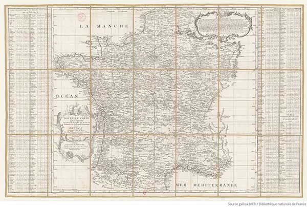 Carte générale de la France dite « Carte de Cassini » © BnF