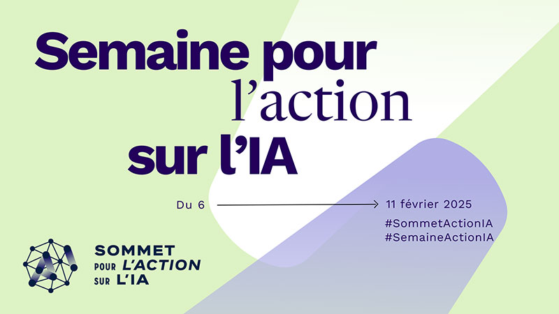 Bannière Semaine pour l'action sur l'IA du 6 au 11 février