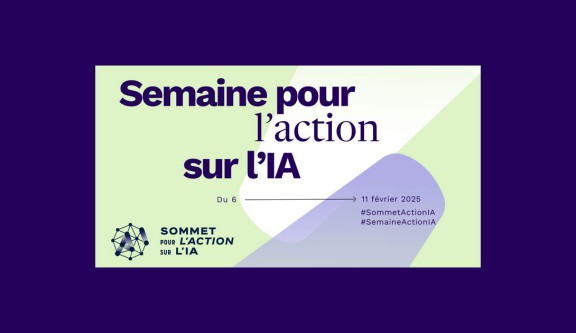 Bannière Semaine pour l'action sur l'IA du 6 au 11 février 2025