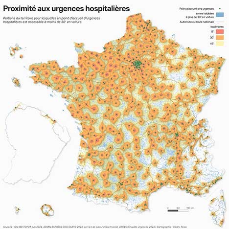 Proximité aux urgences hospitalières