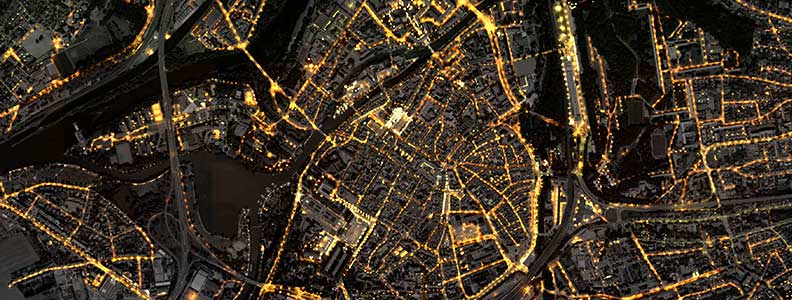Orthophotographie de nuit - Metz