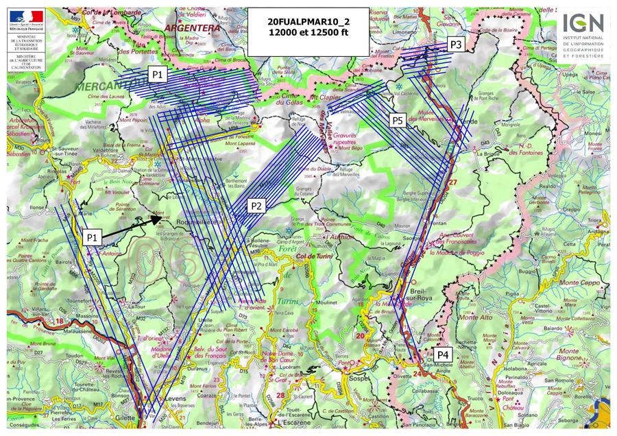Plan de vol Tempête Alex